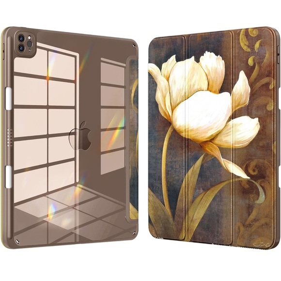 Floral iPad Case with Tulip Design - Picture 1 of 9